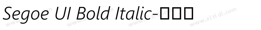 Segoe UI Bold Italic字体转换